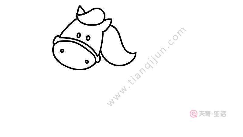 兒童木馬簡筆畫教程 兒童木馬簡筆畫步驟(圖2) 兒童木馬簡筆畫教程